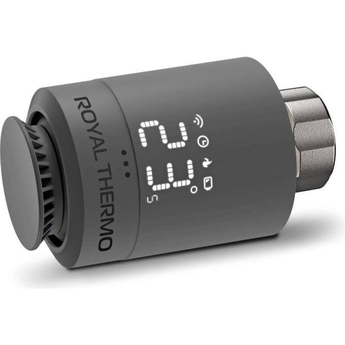 Радиаторный электронный термостат ROYAL THERMO Smart Heat, серебристый HC-1402606 Радиаторный электронный термостат ROYAL THERMO Smart Heat, серебристый HC-1402606